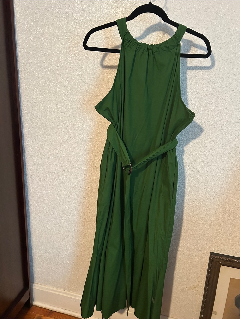 Mossimo Green Halter Maxi Dress with Belt